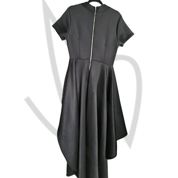 Fashion Nova Black Assymetrical Ruffle Hem Dress-NWT -XL - Picture 4 of 4
